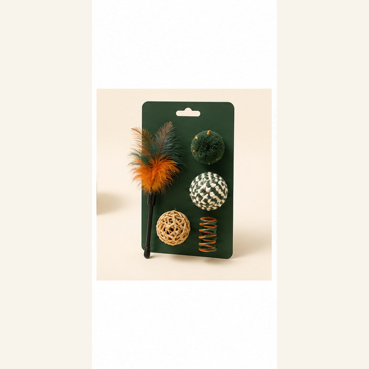 Cat Toy Set with Hang Card product mockup
