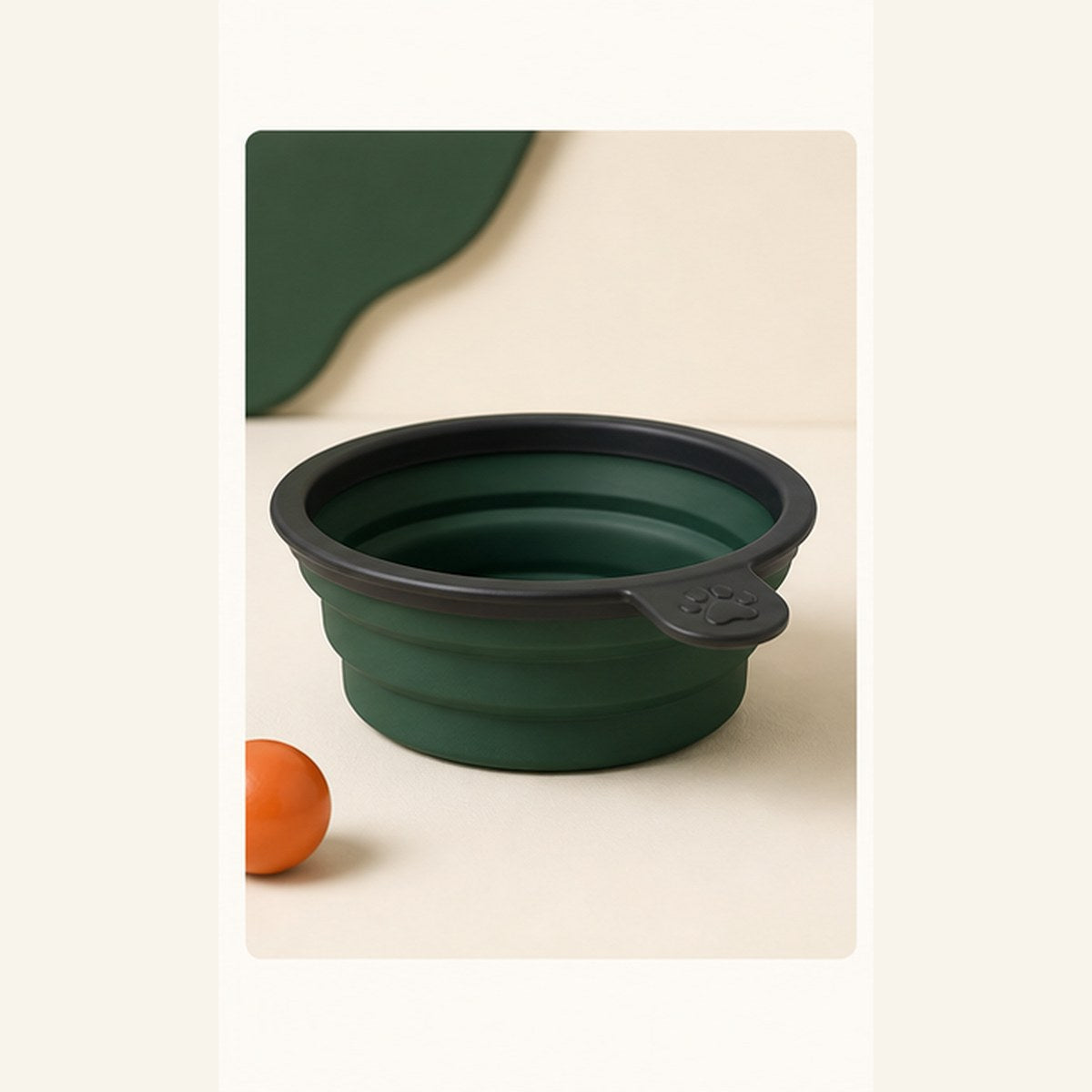 Foldable dog bowl with logo product mockup